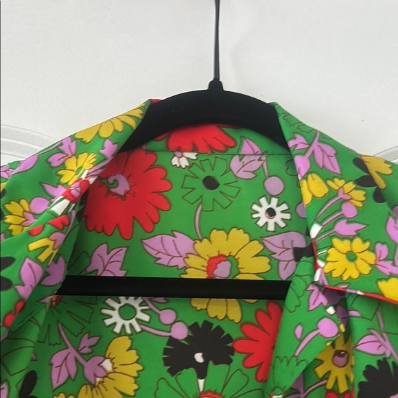 Vintage Green Floral Women's Blazer/Jacket - Picture 8 of 8